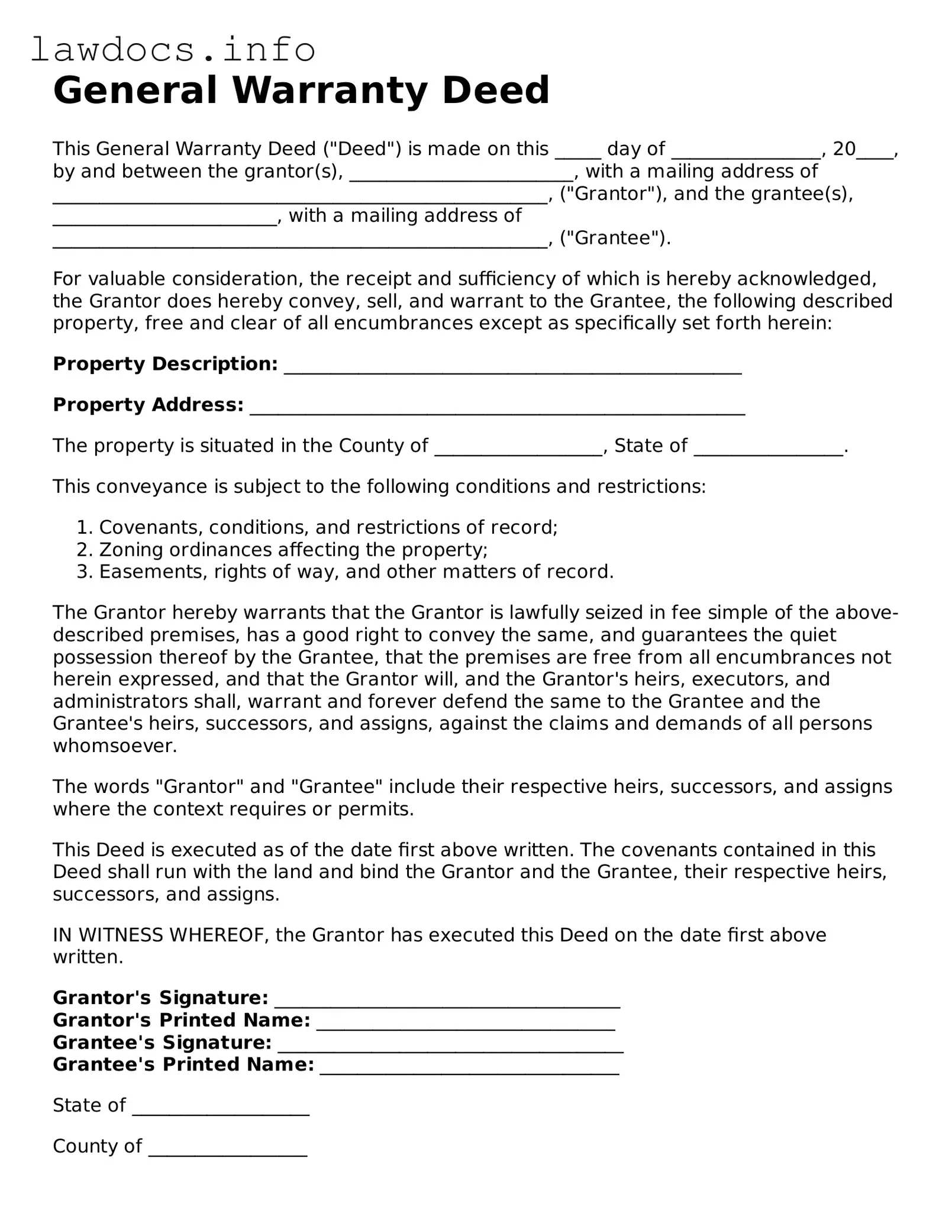 Valid Deed Form