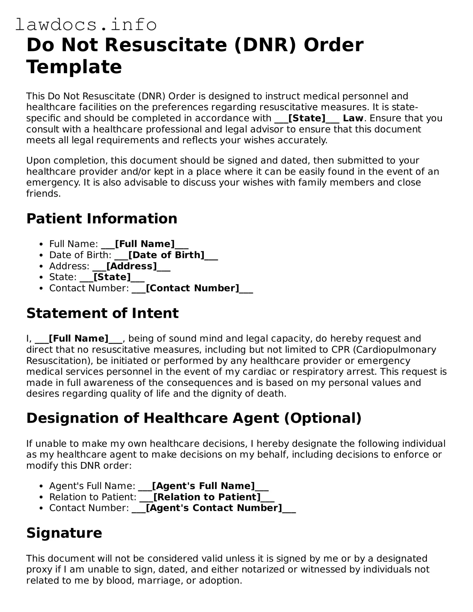 Valid Do Not Resuscitate Order Form
