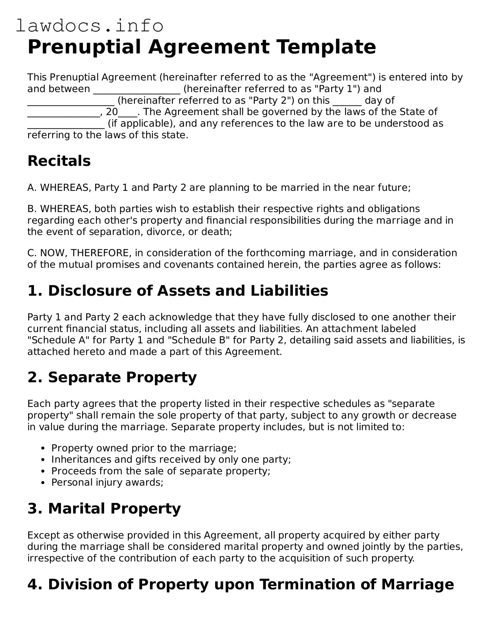 Valid Prenuptial Agreement Form