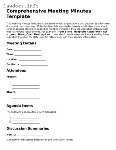 Valid Meeting Minutes Form